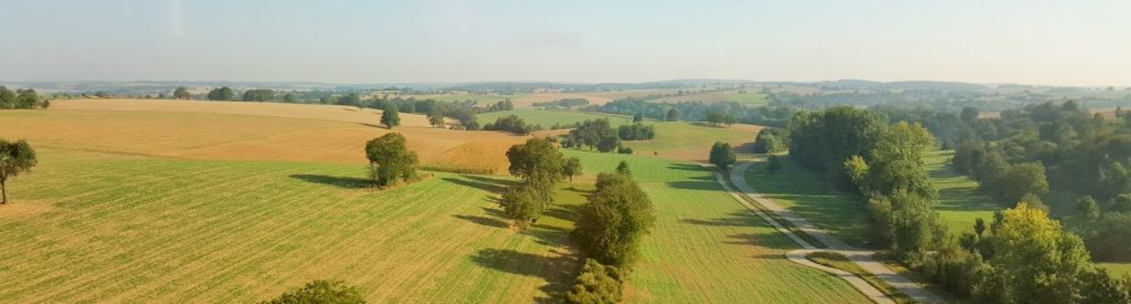 The view from a viaduct on the high speed line between Mannheim and Stuttgart