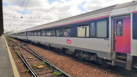 Exterior of a refurbished SNCF Intercités train