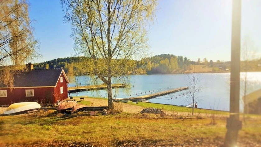 From a train heading to Oslo from Stockholm