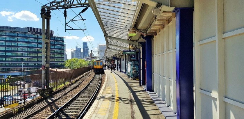 Looking along platform 14, trains tend to depart from its 'b' end