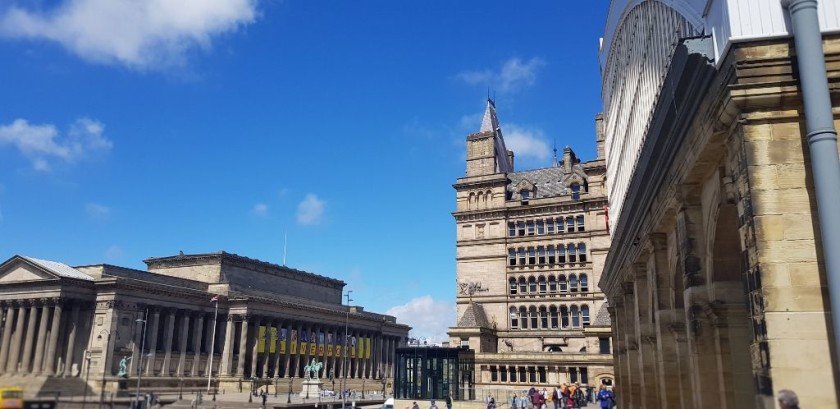 Stepping out of Lime Street station