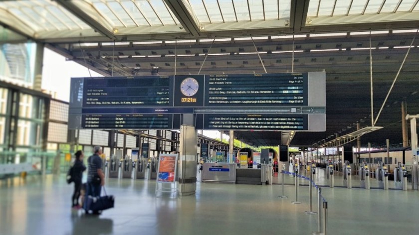 The concourse for the East Midlands trains