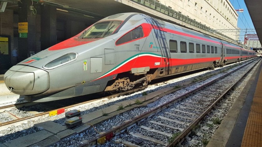 One of the multiple types of train used on Frecciargento services