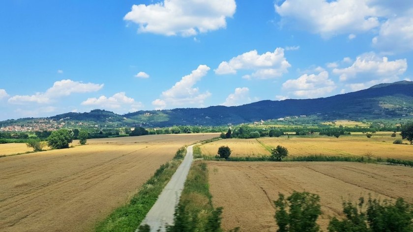 A typical view from the direttissima between Florence and Rome