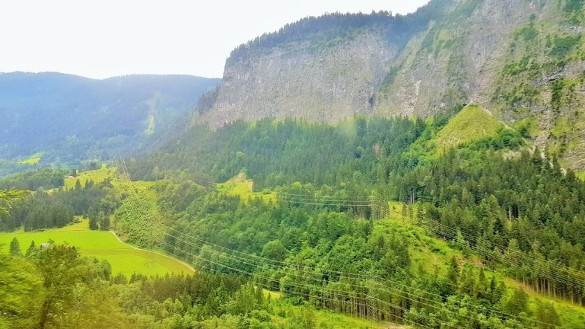 The views of the Arlberg Pass have to be glimpsed through the trees