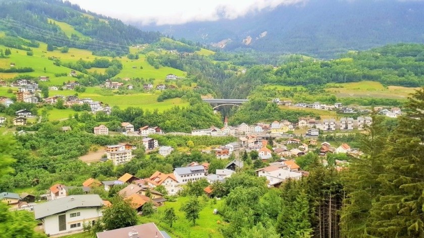 The ascent from Jenbach station as seen on the right