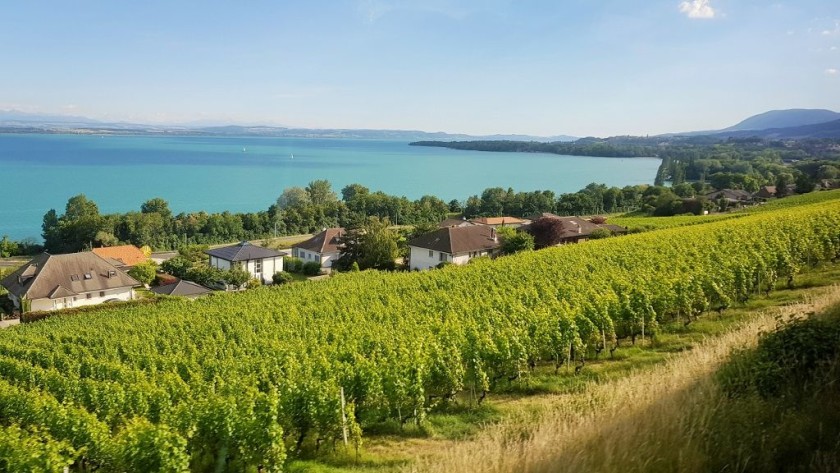 The views over Lake Biel can be seen on the right