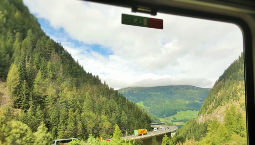 The view from the right of the train in summer #3