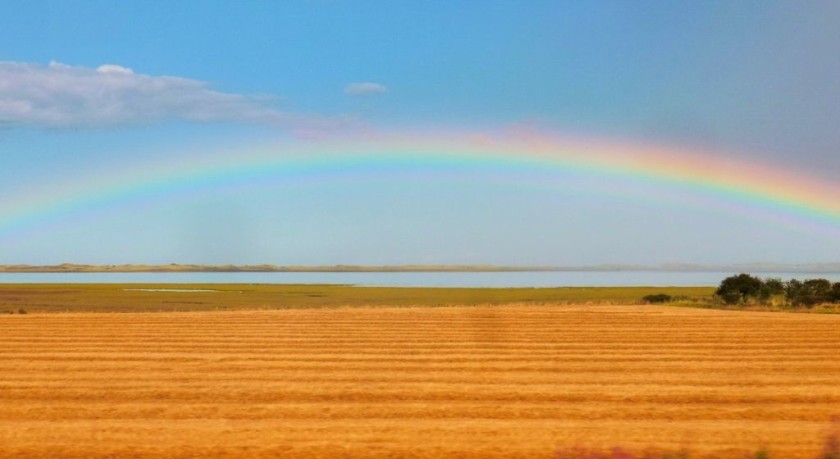 You won't always see rainbows as the train nears Edinburgh