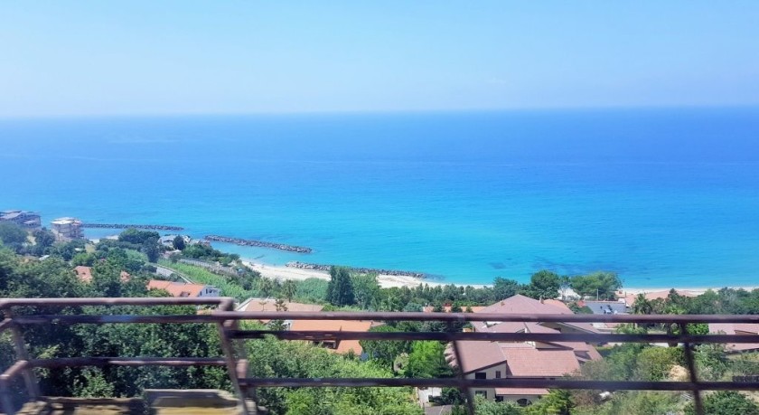 For most of the final hour the train is on a cliff looking down on the shore