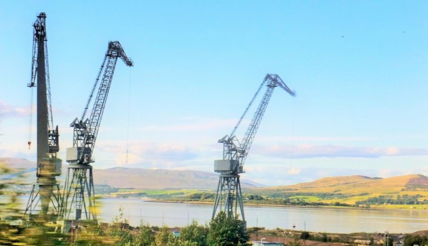 A glimpse of the shipbuilding heritage of The Clyde after Port Glasgow station