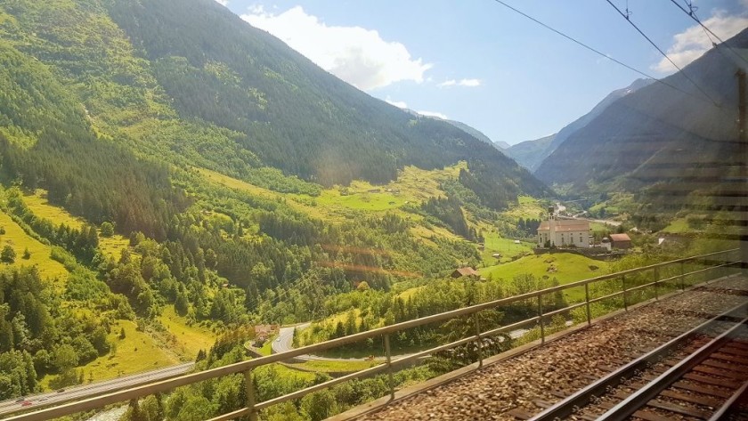 On the south side of the older Gotthard tunnel