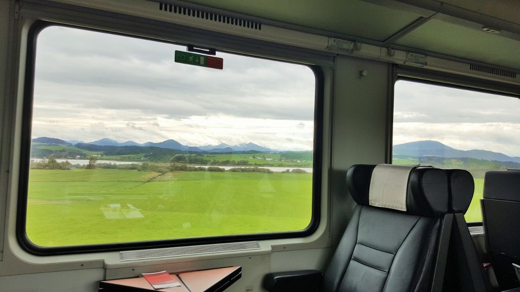 1st class seat in an open plan coach