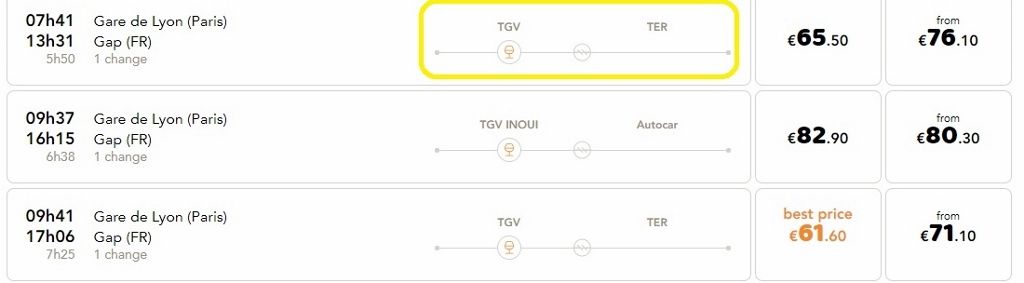 checking connections on OuiSCNF