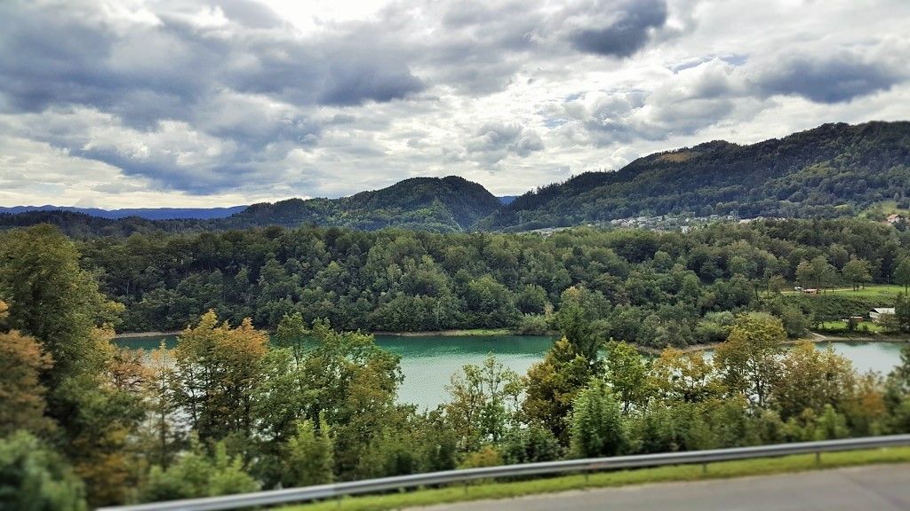 Crossing Slovenia on the train journey from Austria to Croatia
