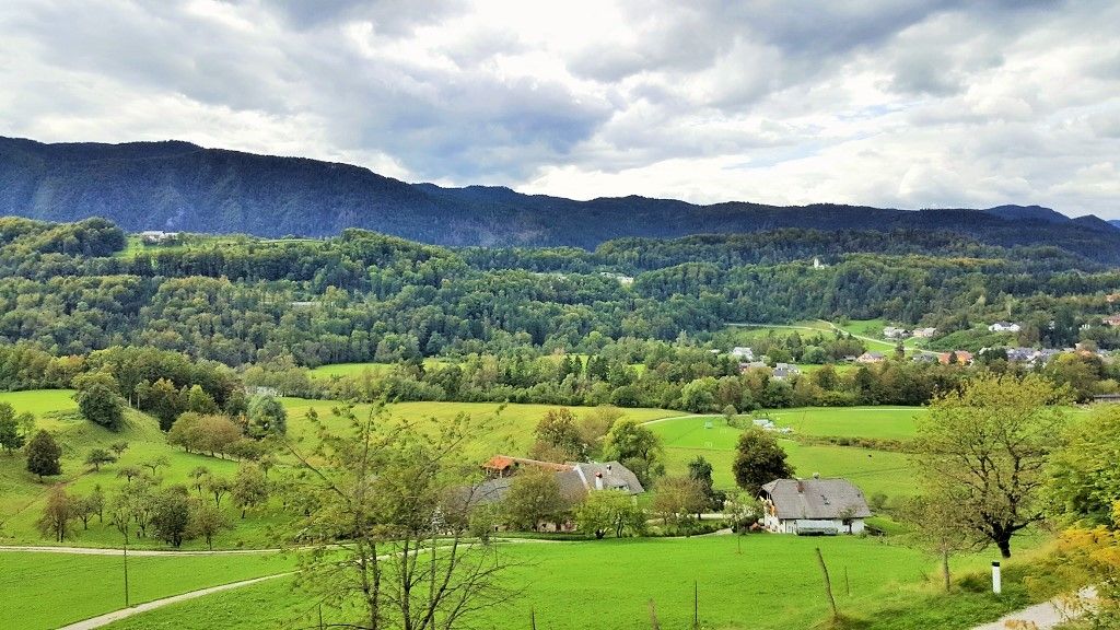 Crossing Slovenia on the train journey from Austria to Croatia