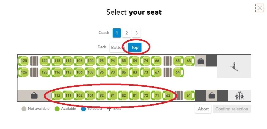 A TGV Oceane Seating Plan