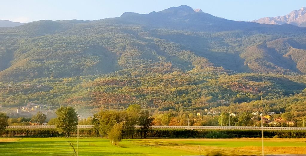 On the train from Paris to Turin