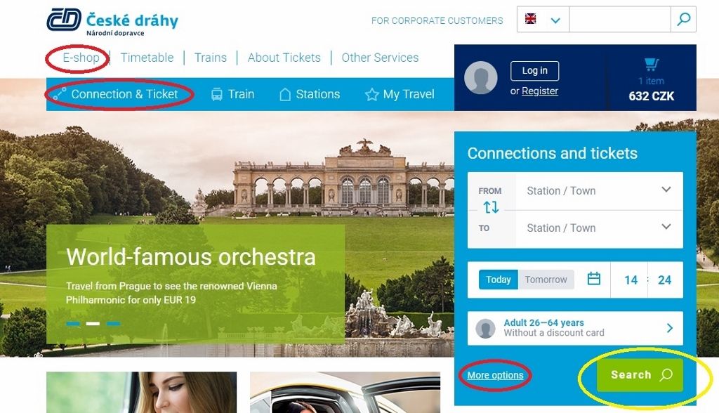 How to book tickets on the CD website
