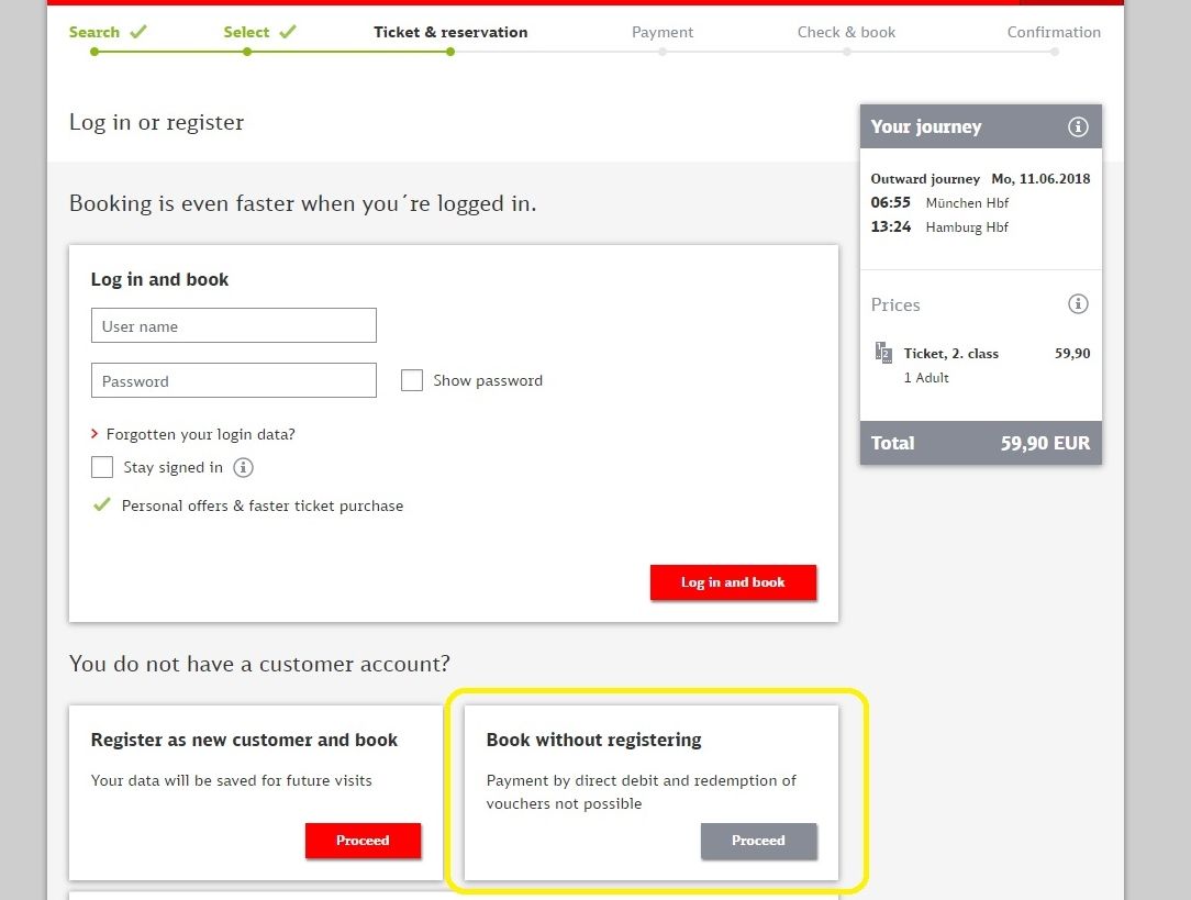 How to Book Tickets on the DB Website