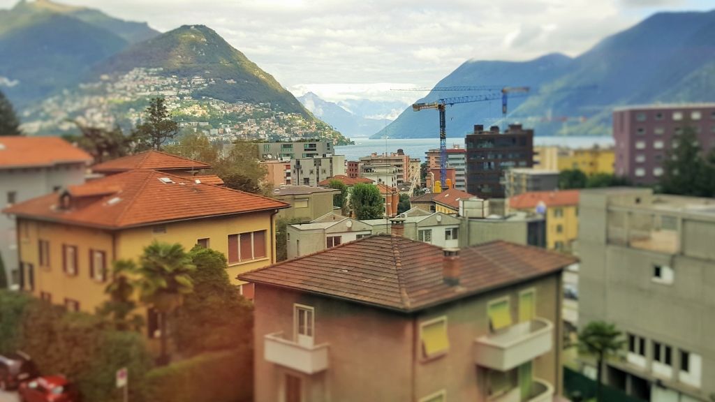 Arriving in Lugano on an EC train from Milano to Zurich