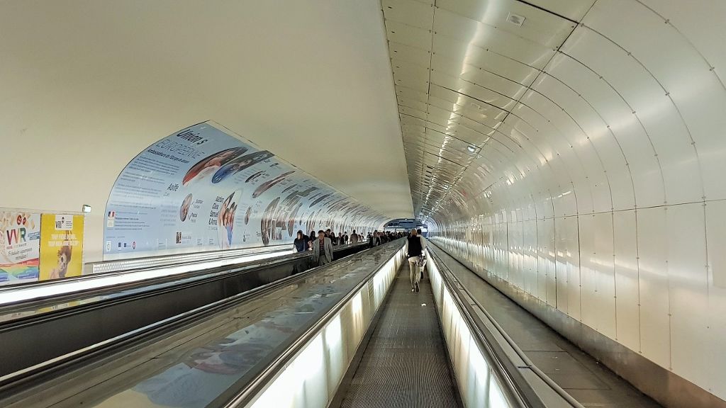 Transferring to main line trains at Montparnasse from Metro Line 4