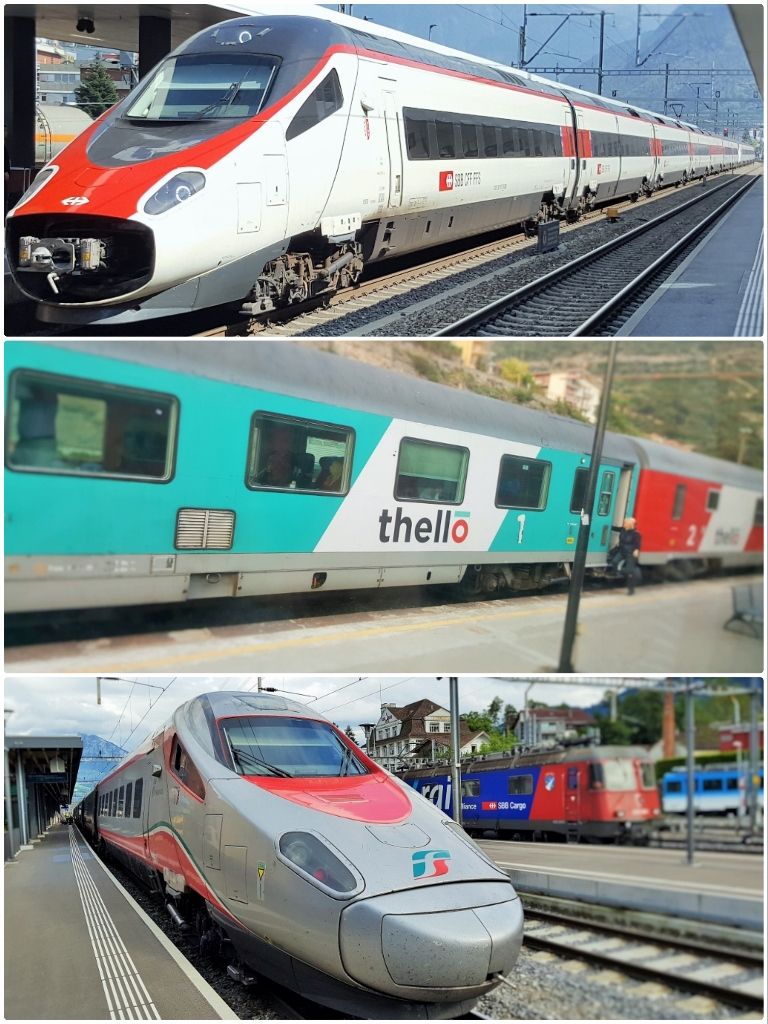 Trains from and to Italy