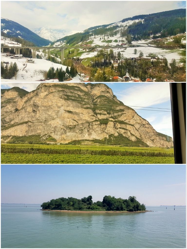 From Austria to Italy by train