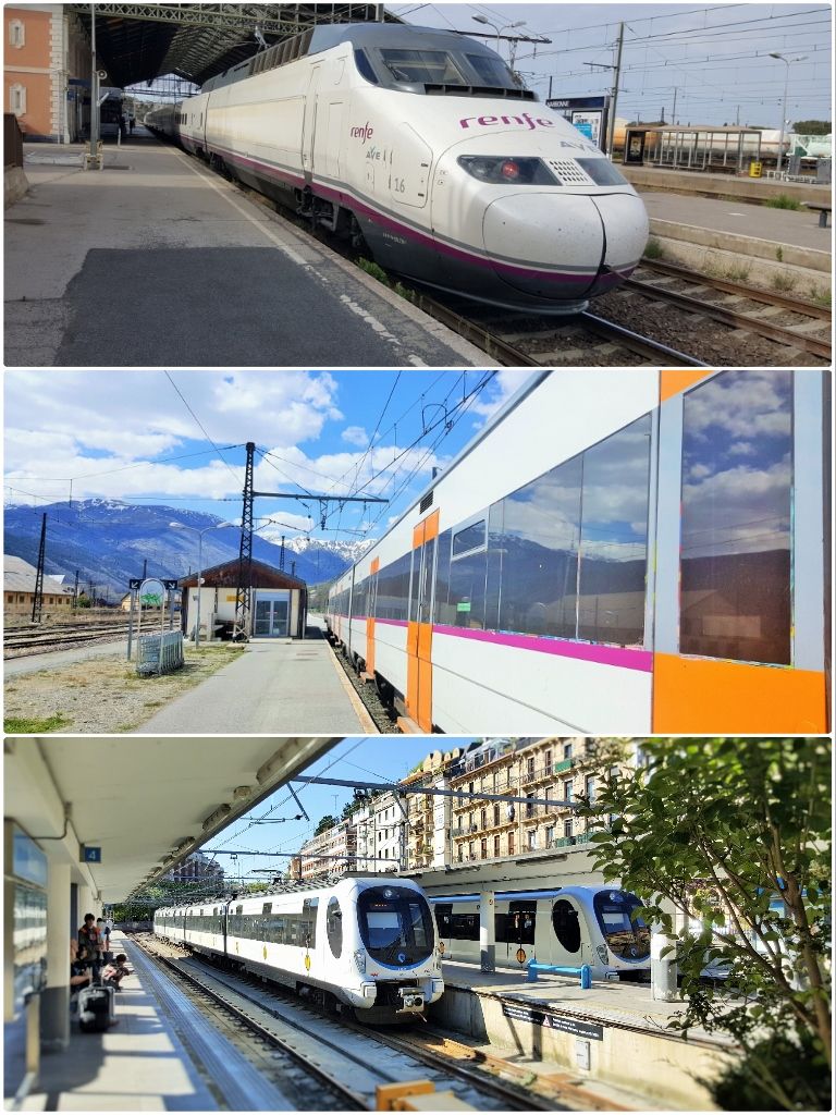 Trains from and to Spain