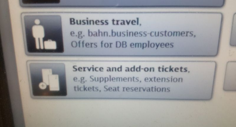How to book Eurail and InterRail reservations when using a ticket machine at a German station