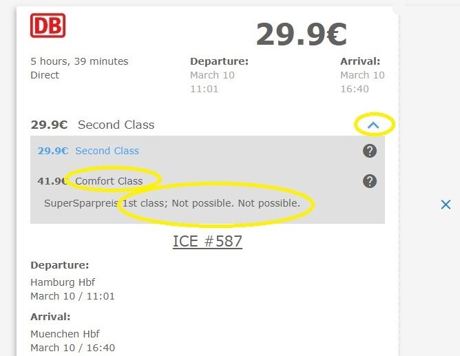 Choosing tickets on SaveATrain
