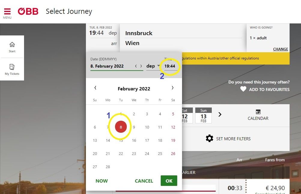 How To Book Tickets on the OBB Website - Step By Step | ShowMeTheJourney