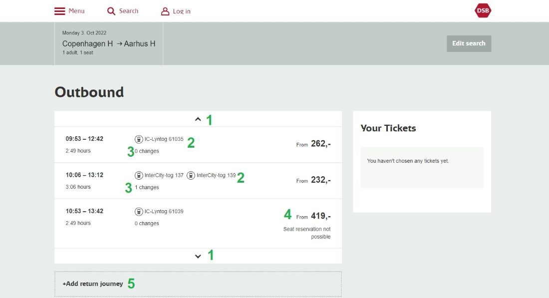 How To Book Tickets on the DSB site ShowMeTheJourney