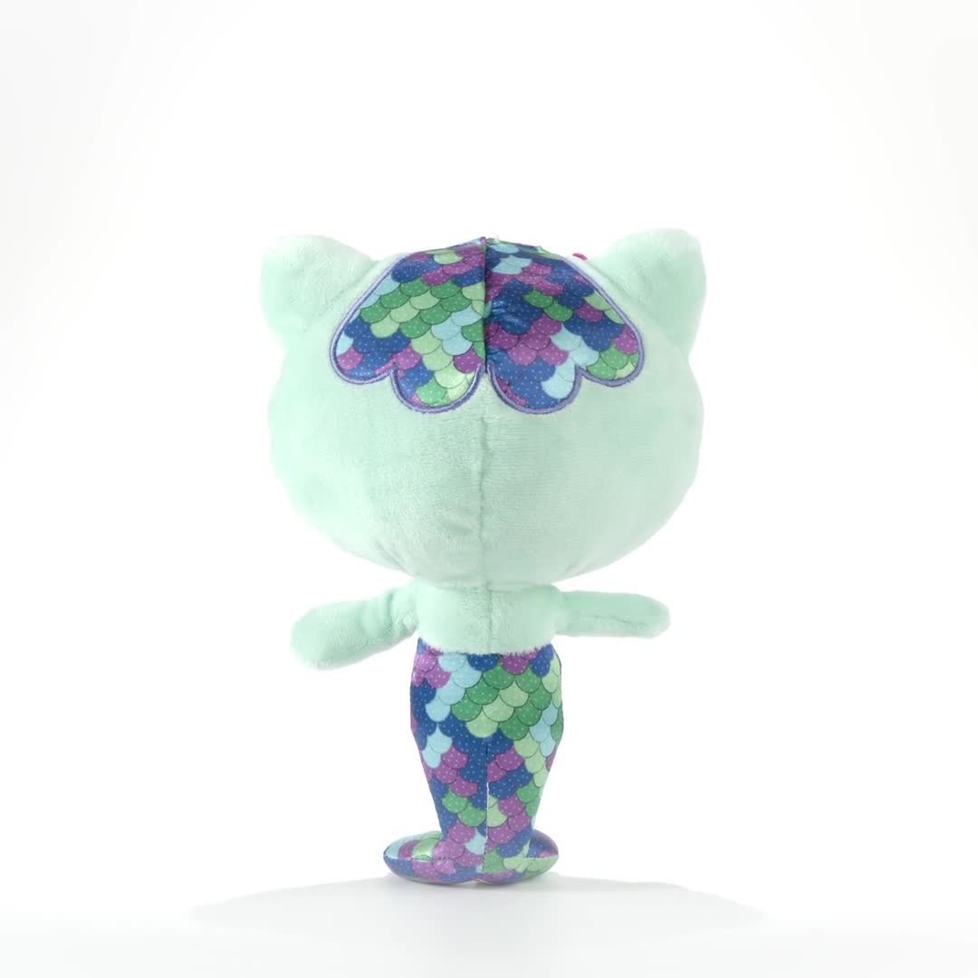 Gabby's Poppenhuis - Meerminkat Knuffel met licht en geluid - 33 cm