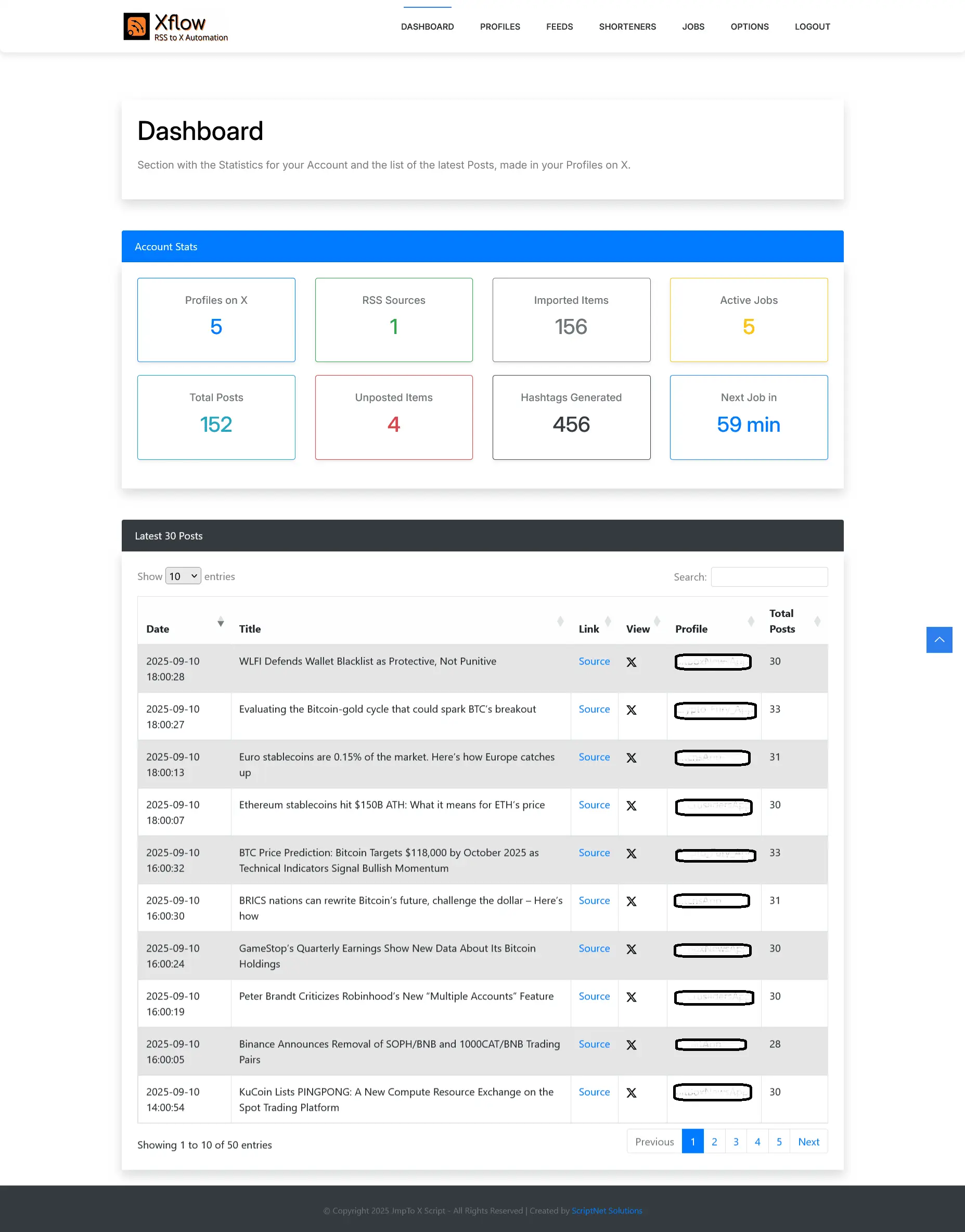 XFlow Dashboard