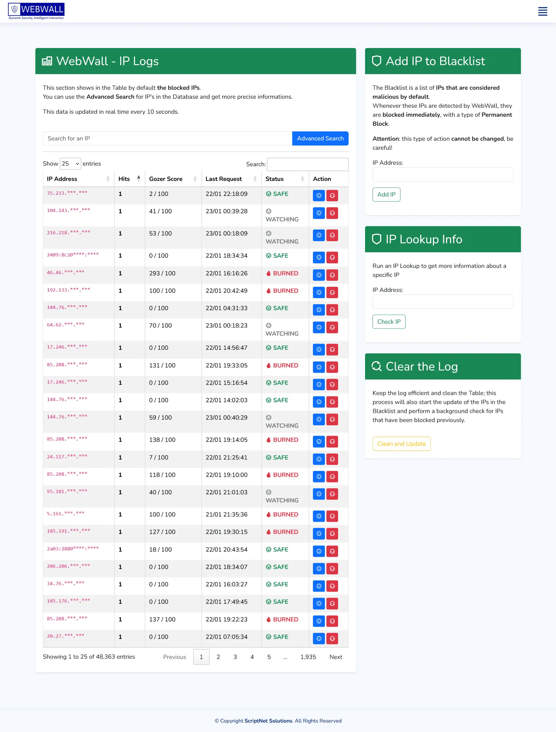 WebWall Security Script