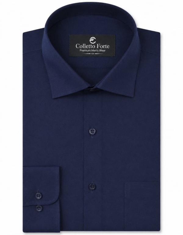Premium Navy Men's Formal Shirt image