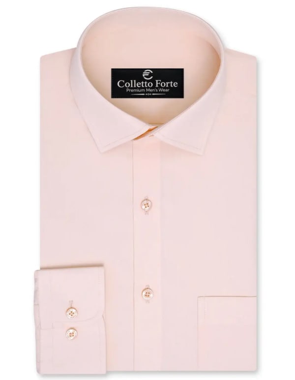 Light Peach Men's Formal Shirt image