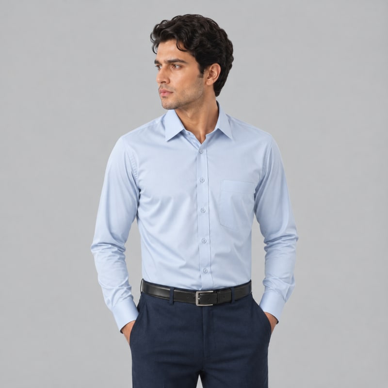 Light Grey Men's Formal Shirt image