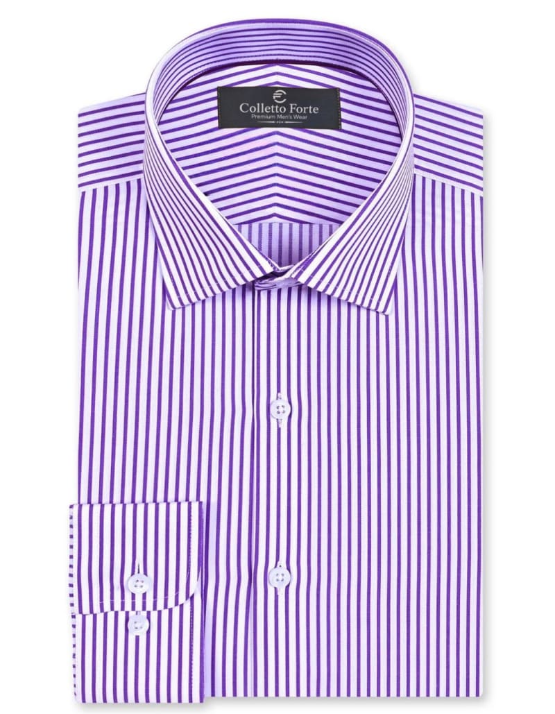 Royal Purple Stripe Men's Formal Shirt image