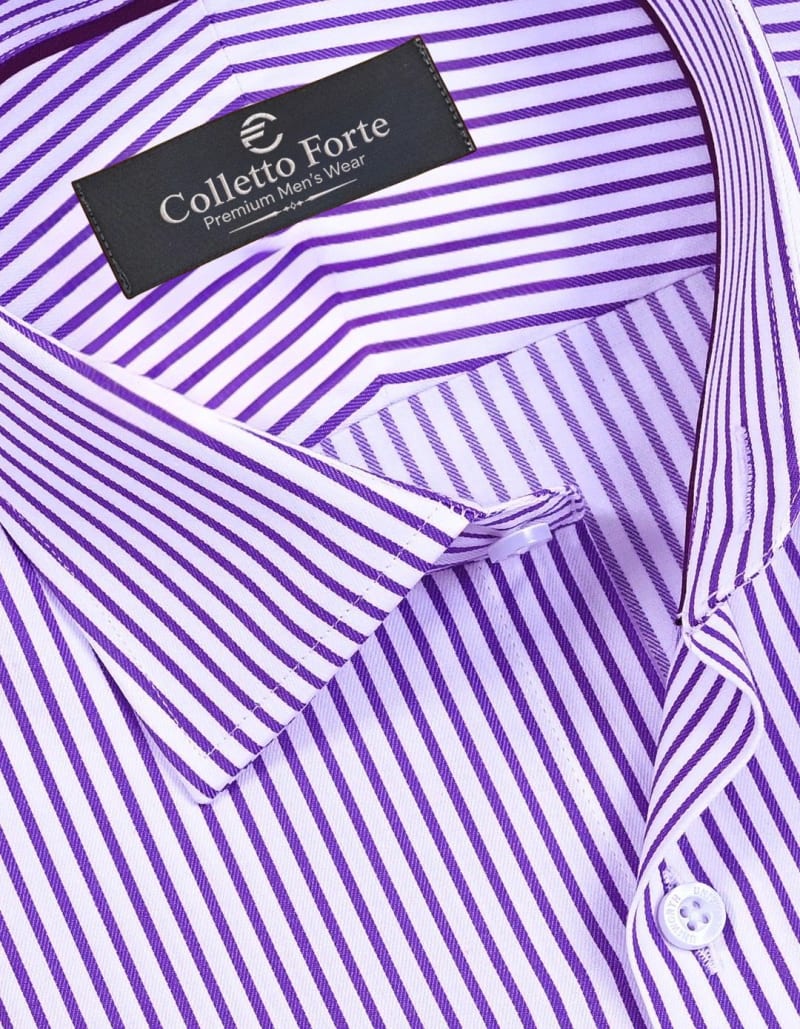 Royal Purple Stripe Men's Formal Shirt image