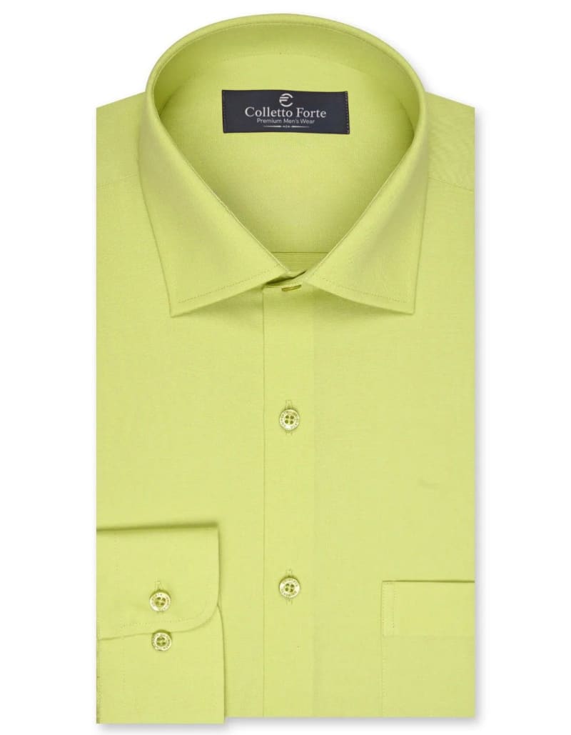 Yellow-Green Men's Formal Shirt image