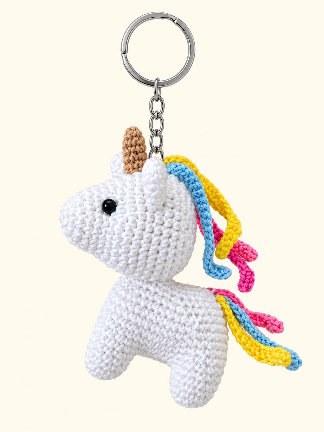 Handmade Crochet Unicorn Keychain — image 2 of 2
