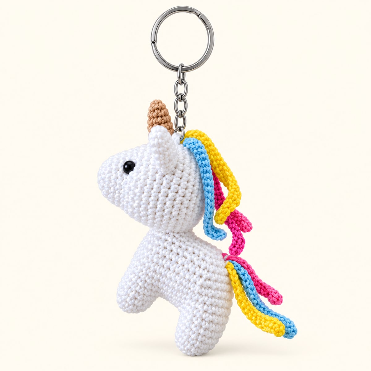 Handmade Crochet Unicorn Keychain — image 1 of 2