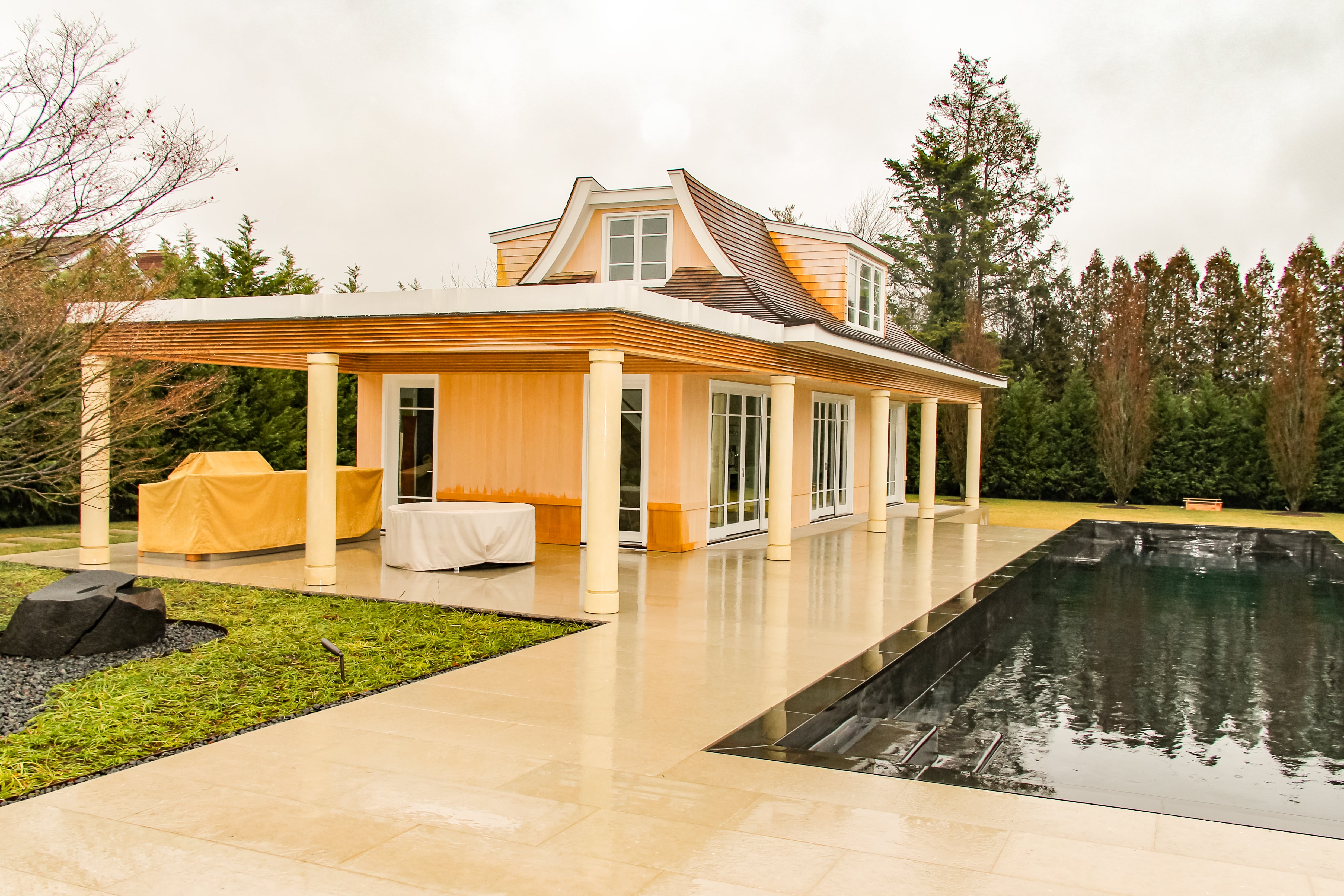 custom concrete, venetian plaster and mouldings