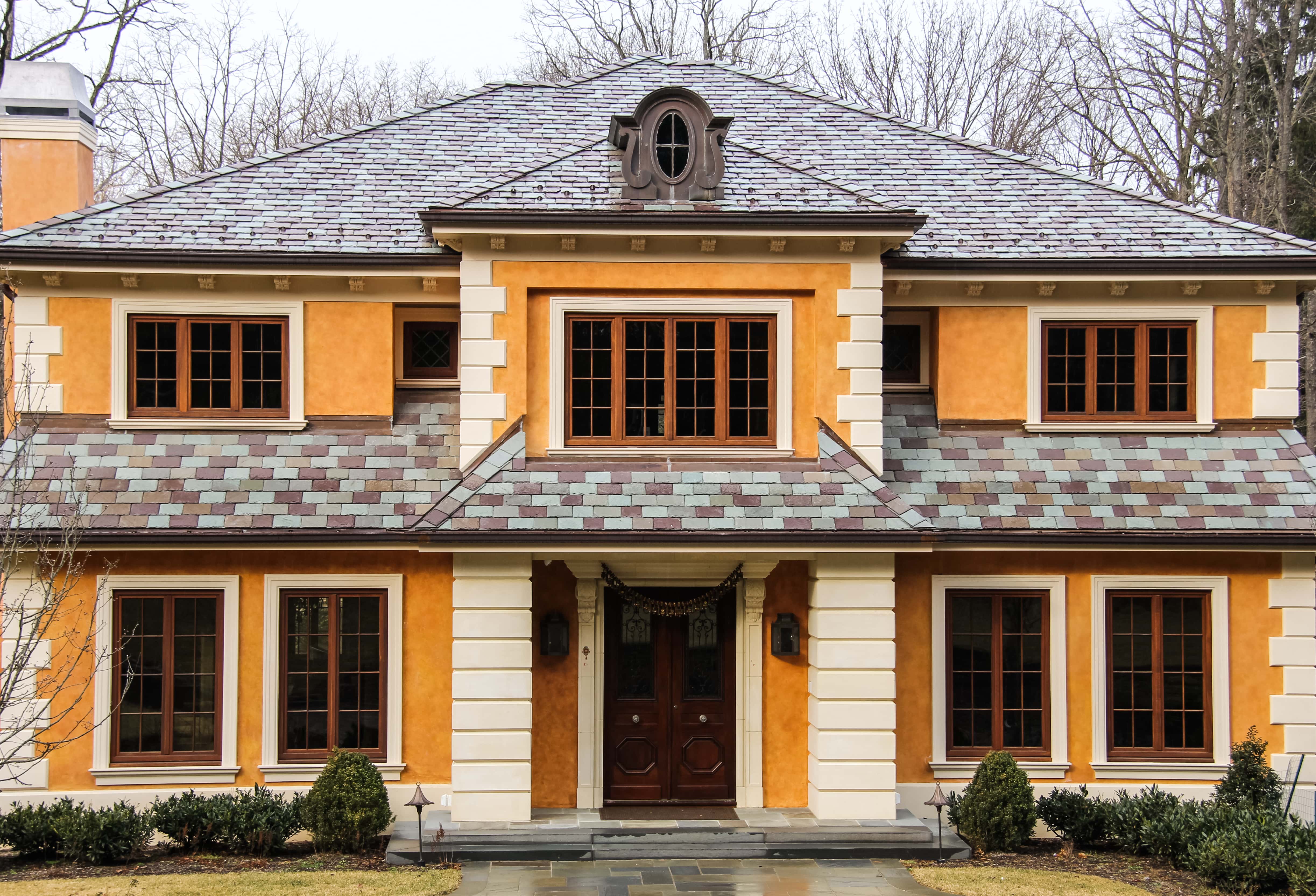 custom concrete, venetian plaster and mouldings