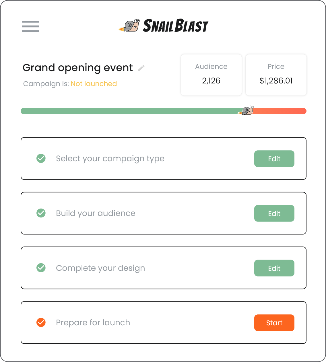 SnailBlast Direct Mail Tracking
