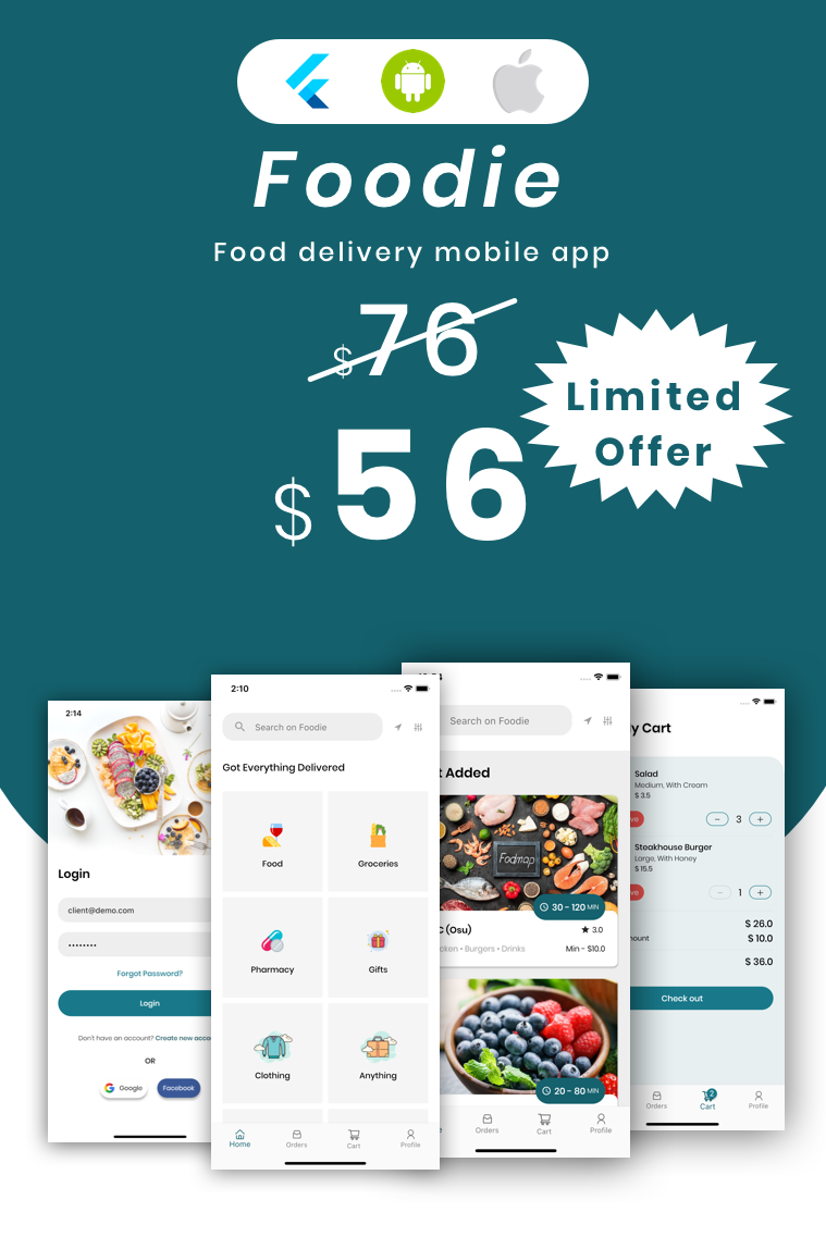 Download Foodie - Flutter Grocery, Food, Pharmacy, Store ...