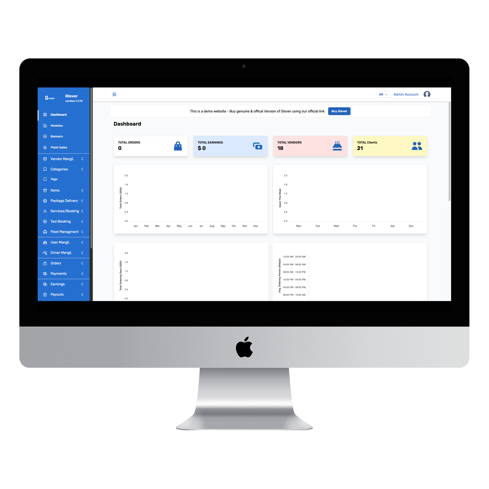 Glover – Grocery, Food, Pharmacy & Courier App with Admin, Vendor, Driver Panel (Flutter + Laravel) - 6