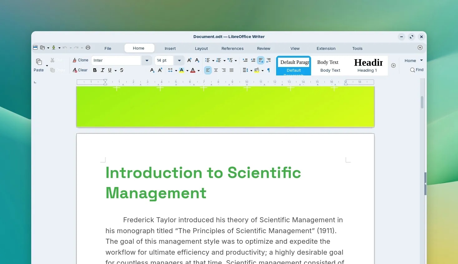 LibreOffice 26.2 berjalan di Zorin OS 18.1